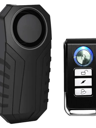 113dB Wireless Bicycle Anti-Theft Vibration Alarm with Remote Control